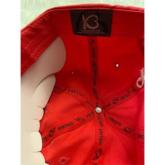 NWT KBETHOS OS Woman’s Pink Factory Distressed Cancer Awareness Cap - Picture 8 of 8